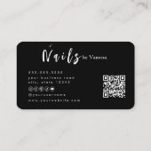 Elegante Nail Artist Salon QR Code Visitekaartje (Achterkant)