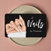Elegante Nail Artist Salon QR Code Visitekaartje