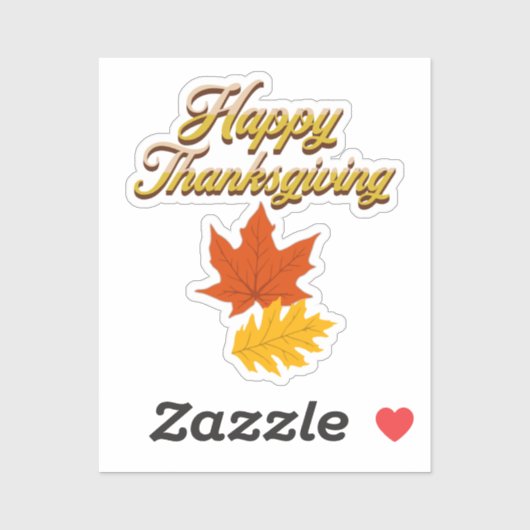 elegante  najaarsThanksgiving Sticker (Vel)