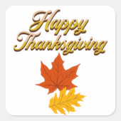 elegante najaarsThanksgiving Vierkante Sticker (Voorkant)