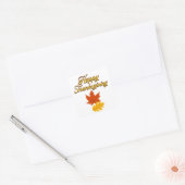 elegante najaarsThanksgiving Vierkante Sticker (Envelop)