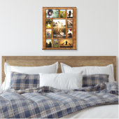 Elegante namaak bronzen lijst familie foto collage canvas afdruk (Insitu (Slaapkamer))