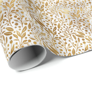 Elegante namaak folie botanicals Kerstvakantie Cadeaupapier