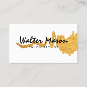 Elegante namaak gouden geborstelde textuur visitekaartje