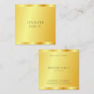 Elegante namaak gouden moderne professionele templ vierkante visitekaartje