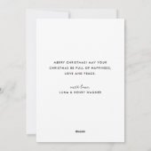 Elegante namaak gouden script Prettig Kerstmis Fot Feestdagenkaart (Achterkant)