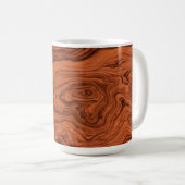 Elegante namaak walnoot koffiemok (Voorkant rechts)
