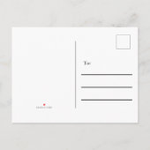 Elegante namaak witte marmeren naam monogram verhu aankondigingskaart (Achterkant)