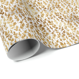 Elegante namaakfolie Kerst botanicals Cadeaupapier