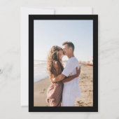 ELEGANTE NAMEN | 2 Foto QR-code Save OUR Date Kaart (Achterkant)