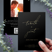 ELEGANTE NAMEN | Foto Aangepast om onze datum op t Folie Uitnodiging