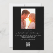 ELEGANTE NAMEN | Foto QR Code Save OUR Date Kaart (Achterkant)