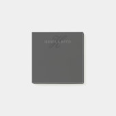 Elegante namen & Monogram | Donker & Lichtgrijs Post-it® Notes (Voorkant)