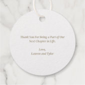 Elegante namen Monogrammed bruiloft uitnodigingen Bedankjes Labels (Achterkant)