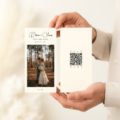 Elegante Namen | Script bladwijzer QR-code Save The Date