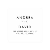 Elegante namen & Script Calligrafie Retouradres Rubberstempel (Afrduk)