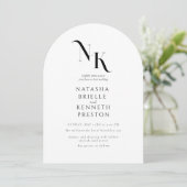 Elegante NAMEN Witte Bruiloft Moderne Calligrafie Kaart (Staand voorkant)