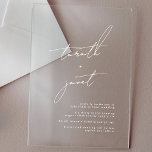 Elegante NAMEN Witte bruiloft Moderne kalligrafie Acryl Uitnodigingen<br><div class="desc">Dit product https://www.youtube.com/watch?v=R1R26IzwDDg ***dit ontwerp maakt deel uit van een collectie *** ________________________________ Deze ontwerp-sjabloon is volledig bewerkbaar en aanpasbaar door u als klant - klik op de knop Verdere personaliseren als u het ontwerp wilt verplaatsen, toevoegen, verwijderen of belangrijke wijzigingen wilt aanbrengen ____________________ *als u ontwerpvragen heeft of meer...</div>