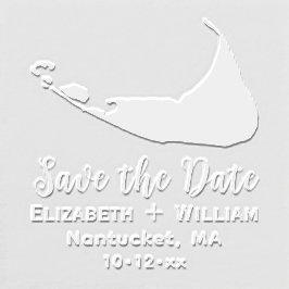 Elegante Nantucket Kaart Trouw Save the Date
