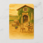 Elegante Napa Valley Vineyard rustieke bruiloft Informatiekaartje (Achterkant)
