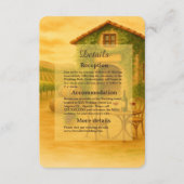 Elegante Napa Valley Vineyard rustieke bruiloft Informatiekaartje (Voorkant)