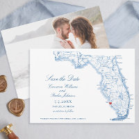 Elegante Napels Florida bruiloft marine kaart