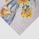 Elegante narcissen bloemen tissuepapier (Detail)