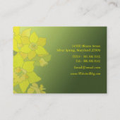Elegante narcissen heup Mode Visitekaartje (Achterkant)