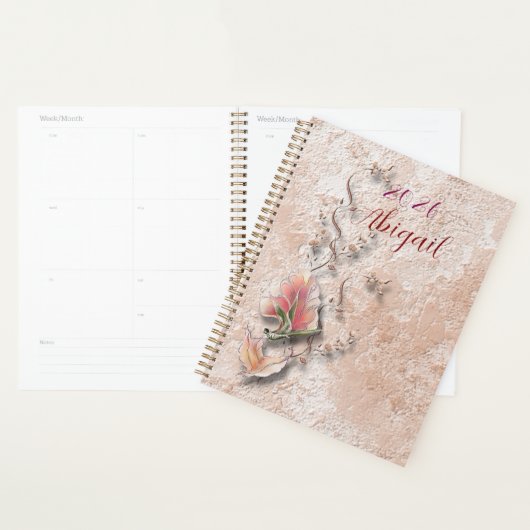 Elegante natuur geprägde spiraal planner (Display)