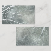Elegante natuur kunst grijs en witte boomtakken visitekaartje (Voorkant / Achterkant)