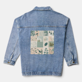 Elegante Natuur patchwork Denim Jacket