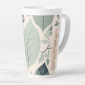 Elegante Natuur patchwork Latte Mok (Rechterhoek)