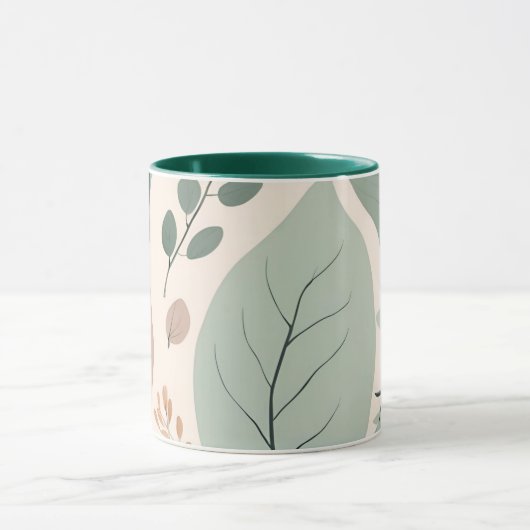 Elegante Natuur patchwork Mok (Midden)