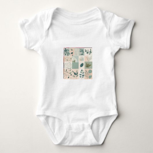 Elegante Natuur patchwork Romper (Voorkant)
