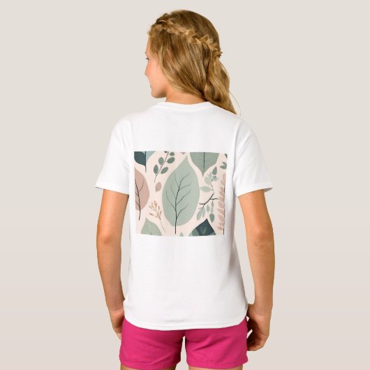 Elegante Natuur patchwork T-shirt (Achterkant volledig)