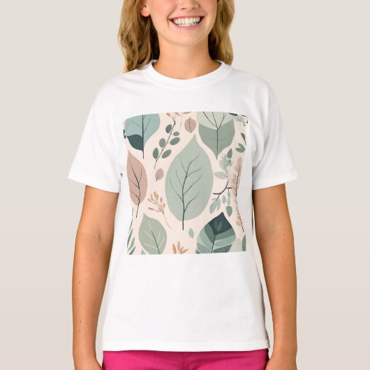 Elegante Natuur patchwork T-shirt (Voorkant)