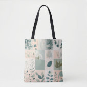 Elegante Natuur patchwork Tote Bag (Voorkant)