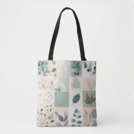 Elegante Natuur patchwork Tote Bag