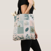 Elegante Natuur patchwork Tote Bag (Dichtbij)