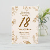 Elegante Natuur-thema verjaardag Kaart (Staand voorkant)