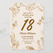 Elegante Natuur-thema verjaardag Kaart (Voorkant / Achterkant)