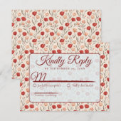 Elegante natuur tulp bloem bruiloft RSVP kaart (Voorkant / Achterkant)