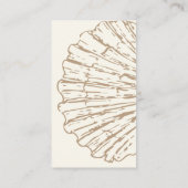 Elegante natuurlijke clam shell boeken voor Baby s Informatiekaartje (Achterkant)