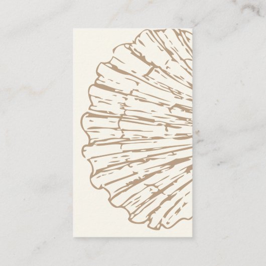 Elegante natuurlijke clam shell boeken voor Baby s Informatiekaartje (Achterkant)