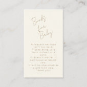 Elegante natuurlijke clam shell boeken voor Baby s Informatiekaartje (Voorkant)