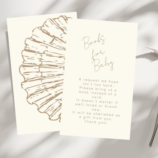 Elegante natuurlijke clam shell boeken voor Baby s Informatiekaartje