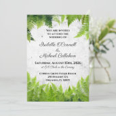 Elegante natuurlijke varens romantische bladeren b kaart (Staand voorkant)