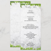 Elegante natuurlijke varens romantische bladeren b menu (Voorkant / Achterkant)