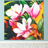 ELEGANTE NATUURPLANTBLOEM CANVAS AFDRUK (Insitu (Houten vloer))