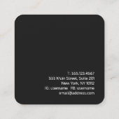 Elegante Nautilus Shell Tropical Vierkante Visitekaartje (Achterkant)